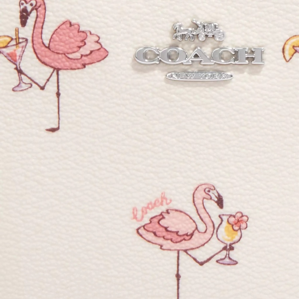 NWT💃Coach Snap Wallet With Flamingo Print - Picture 6 of 7
